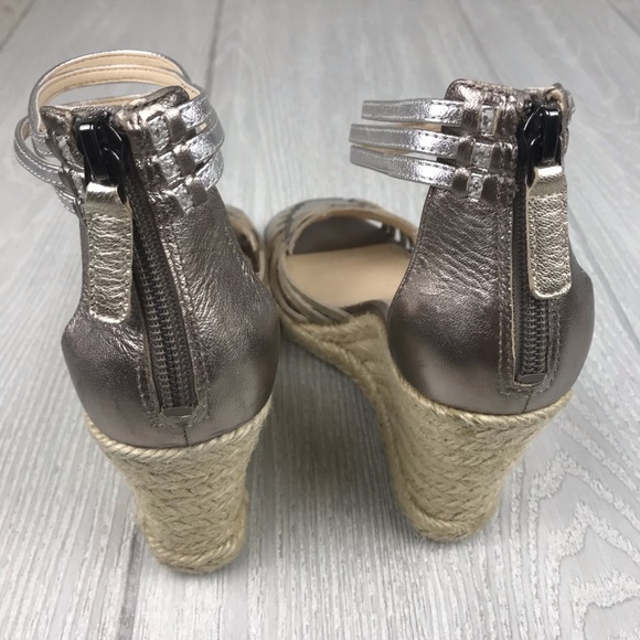 Enzo Angiolini silver and gold espadrilles shoes - Picture 4 of 8